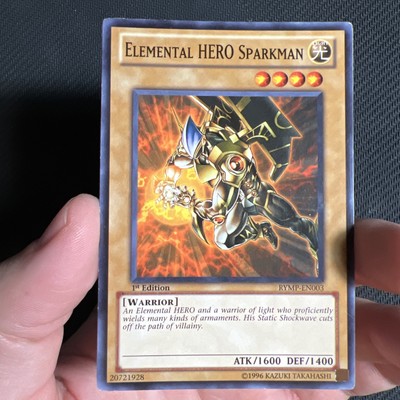 RYMP-EN003 Elemental HERO Sparkman Yu-Gi-Oh Card 1st Edition Ra Yellow Mega Pack-image