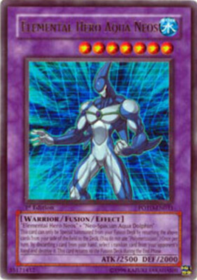 Yugioh! LP Elemental Hero Aqua Neos - POTD-EN031 - Ultra Rare - 1st Edition Ligh-image