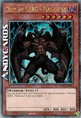 DESTINY HERO - MALICIOUS • Quarter Century • RA03 EN001 • 1Ed-image