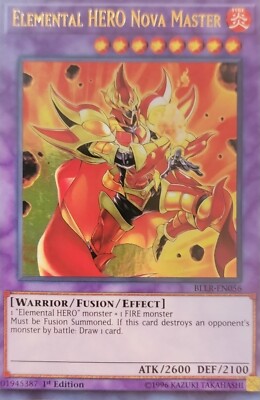 Yu-Gi-Oh!- Elemental HERO Nova Master - BLLR-EN056 - Ultra Rare - 1st Ed - NM/M-image