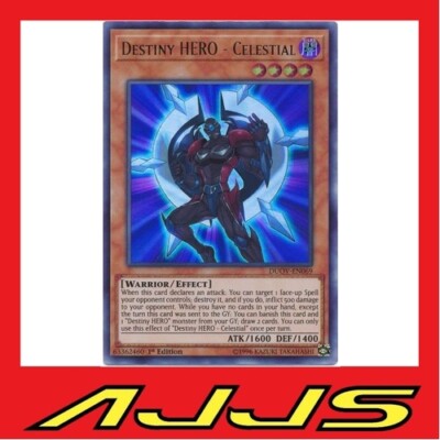 YuGiOh DESTINY HERO - CELESTIAL DUOV-EN069 Ultra Rare 1st Edition NM/M-image