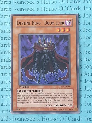 DP05-EN001 Destiny HERO - Doom Lord Yu-Gi-Oh Card 1st Edition-image