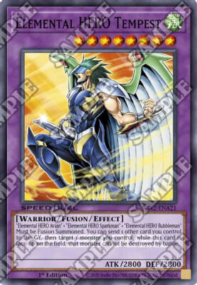 Yugioh! Elemental HERO Tempest - SGX2-ENA21 - Secret Rare - 1st Edition Near Min-image