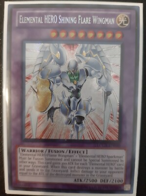 Yu-Gi-Oh Elemental Hero Shining Flare Wingman LCGX Secret Rare NM-image