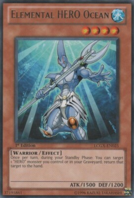 Yugioh - Elemental HERO Ocean (Rare) (1st Edition) - LCGX-EN025 P-image
