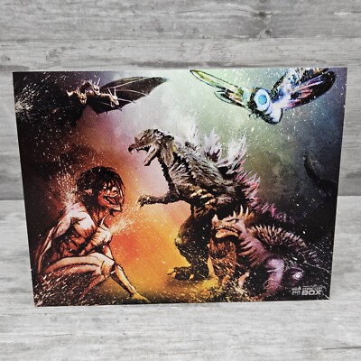 Godzilla/ Attack on Titan Gods and Titans 8x10 Inch Art Print by Rob Prior-image