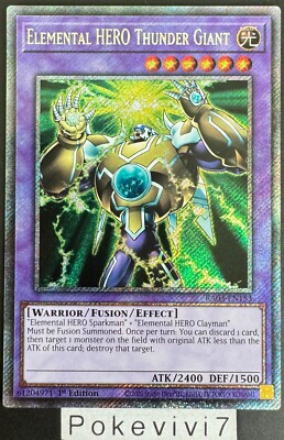 YU-GI-OH! Card ELEMENTAL HERO THUNDER GIANT RA03-EN153 PSR NEW-image
