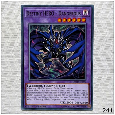 Destiny HERO - Dangerous - COTD-EN096 - Common 1st Edition Yugioh-image