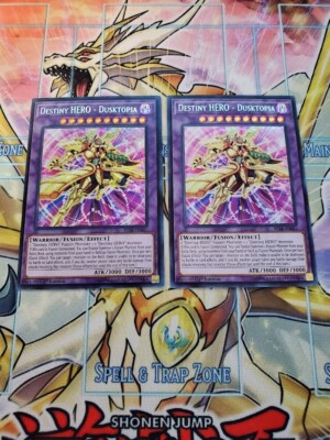 Yugioh - Destiny HERO - Dusktopia BLLR-EN025 NM 1st ed Secret Rare x2-image