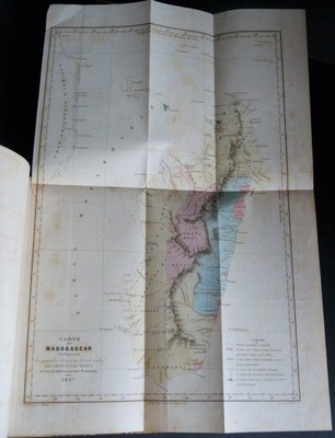 Barbaroux from the Penal Colony Transportation Map Madagascar Rare 1857-image