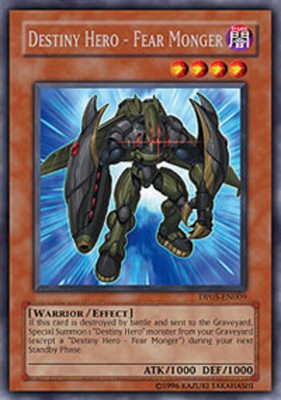 1x Destiny Hero - Fear Monger - DP05-EN009 - Rare - 1st Edition Moderately Playe-image