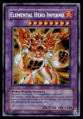Yu-Gi-Oh! Elemental Hero Inferno #PP02-EN010 Light Play-image