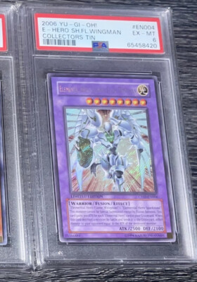 2006 Yu-Gi-Oh! Elemental Hero Shining Flare Wingman Collectors Tin PSA6-image