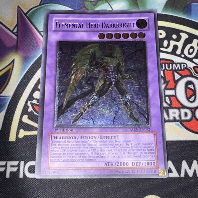 YUGIOH ELEMENTAL HERO DARKBRIGHT ULTIMATE RARE 1ST EDITION EXCELLENT TAEV-EN042-image
