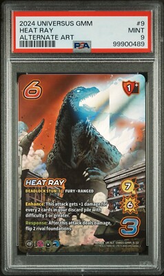 2024 Universus Godzilla Challenger Series HEAT RAY Alt Art  PSA 9-image