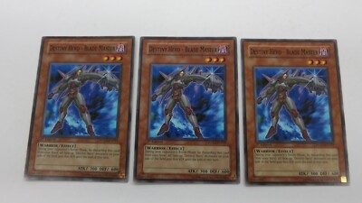 3x DESTINY HERO BLADE MASTER 1ST EDITION POTD-EN015 COMMON YUGIOH NM /  UNPLAYED-image
