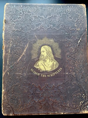 Holy Bible 1851 Old & New Testaments w/ Apocrypha,  Maps, Engravings, Genealogy-image