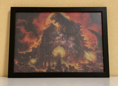Ohrai Noriyoshi Godzilla 1954 ,art,Framed clear file,wall hanging,Japan  Black-image