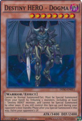 1X NM Destiny HERO - Dogma - DESO-EN011 - Super Rare 1st Edition yugioh-image