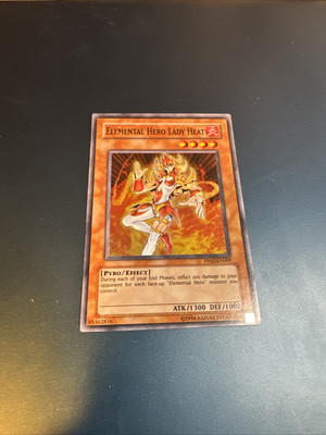 YuGiOh Trading card Elemental Hero Lady Heat PP02-EN008 Super Rare-image