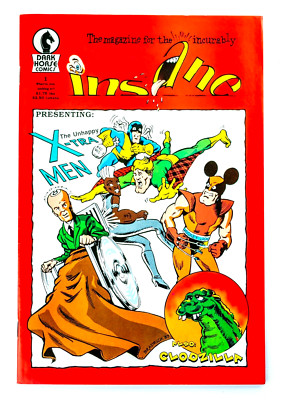 Insane #1 (1988 Dark Horse) Clodzilla, DimJack, Mutants, X-Tra Men Parody! NM--image