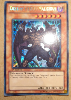 Destiny Hero - Malicious RYMP-EN034 Secret Rare 1st Edition Yu-Gi-Oh-image