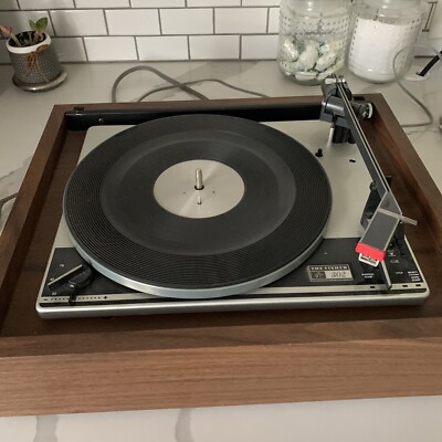 Fisher 302 Turntable w/Shure M55E Cartridge & Needle (Parts/Repair)-image