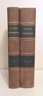 RELIGION: INTRODUCTION TO THE HOLY SCRIPTURES, Horne, 2 vols leather 1835 Maps-image