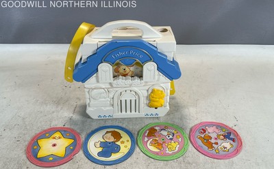 Vintage 1988 Fisher-Price Soft Sound Cassette Tape Player Toy w/ 4 Records-image