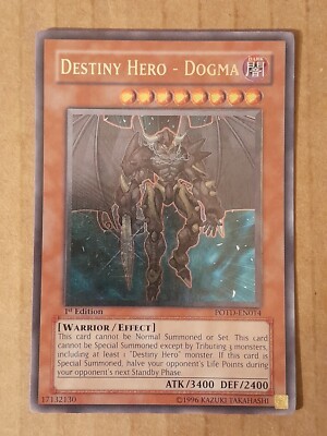 YuGiOh Destiny Hero - Dogma POTD-EN014 Ultimate Rare 1st Edition NM See Pictures-image