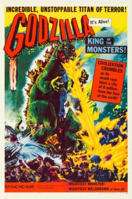 1956 Godzilla Vintage Horror Movie Poster Print Style B 24x16 9mil PAPER-image