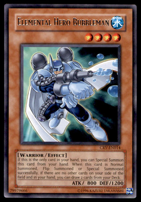Yu-Gi-Oh! Elemental Hero Bubbleman #CRV-EN014 Near Mint-image