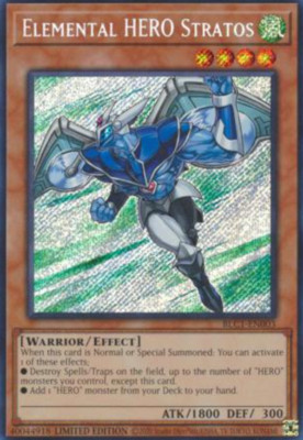 1X NM Elemental HERO Stratos - BLC1-EN003 - Secret Rare Limited Edition-image