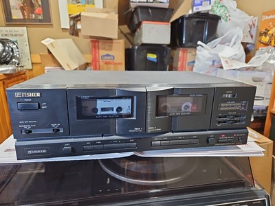 Fisher CR-W9635 Synchronized Dubbing Double Stereo Deck Cassette Player-image