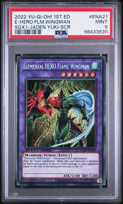 YU GI OH PSA 9 ELEMENTAL HERO FLAME WINGMAN SGX1-ENA21 1st JADEN YUKI ENG 2022-image