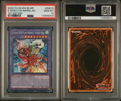 2023 Elemental HERO Flame Wingman - Infernal Rage BLMR-EN012 1st Edition PSA 10-image