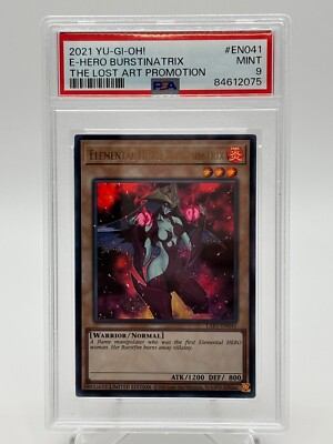 2021 Yugioh The Lost Art Promotion Elemental Hero Burstinatrix #EN041 PSA 9-image
