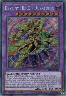 DESTINY HERO - DUSKTOPIA (BLLR-EN025) - Secret 1st - Yu-Gi-Oh Battles of Legend-image