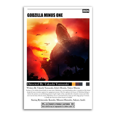 Godzilla Minus One Minimalist Movie Poster Fan Gift-image