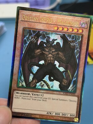 Destiny HERO - Malicious - RA03-EN001 - Prismatic Ultimate Rare - 1st Edition-image