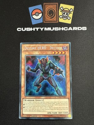 YUGIOH DESTINY HERO DECIDER SECRET RARE DESO-EN003 1ST EDITION-image