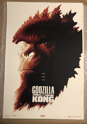 2021 Phantom City Creative GODZILLA VS. KONG Poster Mondo SOLD OUT xx/200!-image