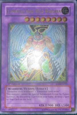 Yugioh Elemental Hero Wild Wingman Ultimate Rare 1st Edition Nm-image