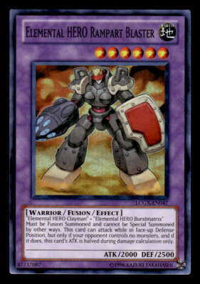 LCGX-EN047 Elemental Hero Rampart Blaster Super Rare Unlimited Edition NM Yugioh-image