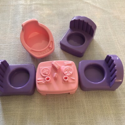 Fisher Price Little People Table & Chairs For Happy Sound Home Pre-owned-image