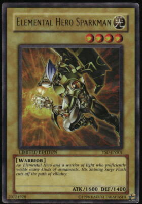 Yu-Gi-Oh! - Elemental Hero Sparkman 2006 YSD-ENS01 Ultra Rare Limited Edition-image