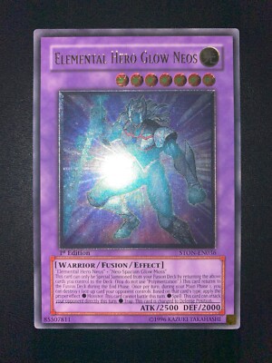 YUGIOH ELEMENTAL HERO GLOW NEOS ULTIMATE RARE STON-EN036 1ST EDITION ENGLISH NM-image