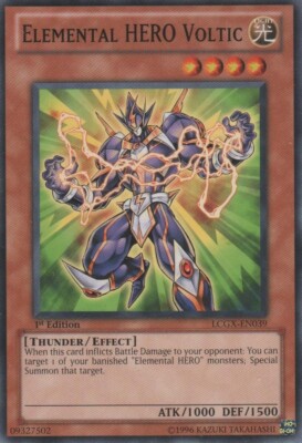Elemental HERO Voltic - LCGX-EN039 - Common - 1st Edition x3 - Lightly Played-image