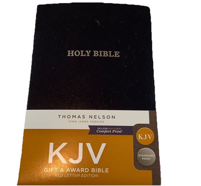 KJV New Red Letter Gift and Award Bible Comfort Print Black Leatherflex-image