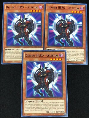 YUGIOH DESTINY HERO CELESTIAL OP18-EN017 COMMON X3(NM)-image